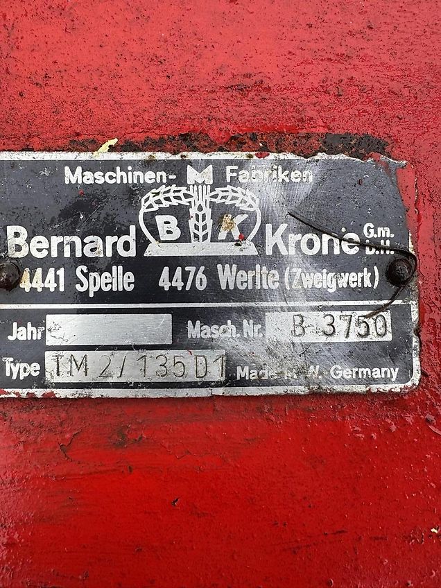 Krone TM 2/135 D 1, 1,35 m AB, ab 20 PS, Zustand s. Fotos