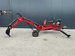 Mini-graafmachine met trekhaak