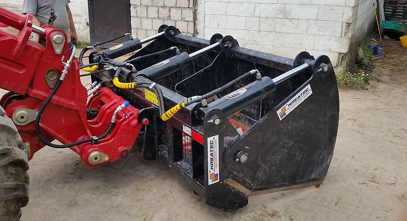 KREATEC Silageschneidzange / Silageschneider/Silobeissschaufel 2,2m mit 3 Zylindern, mit Hardox