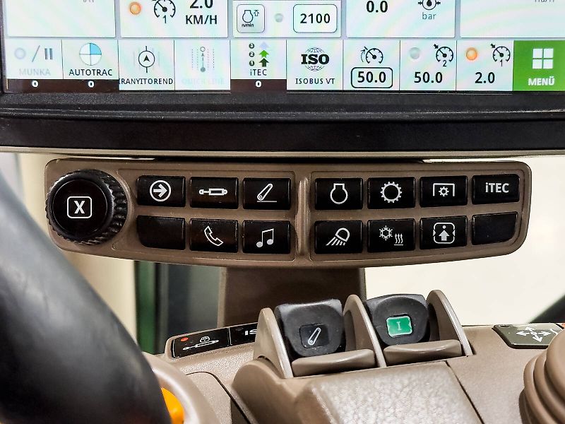 John Deere 6215R AutoPowr IVT 50 km/h, axle suspension, cab suspension, SF7500 AutoTrac, air brake, CommandPro