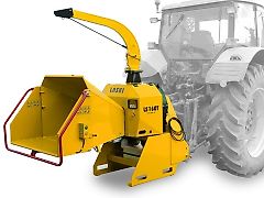 Häcksler "LASKI LS-160 T" zum Dreipunkt-Anbau mit Zapfwellenantrieb, bis 16 cm Aststärke: Zapfwellen-Häcksler für den Profi.