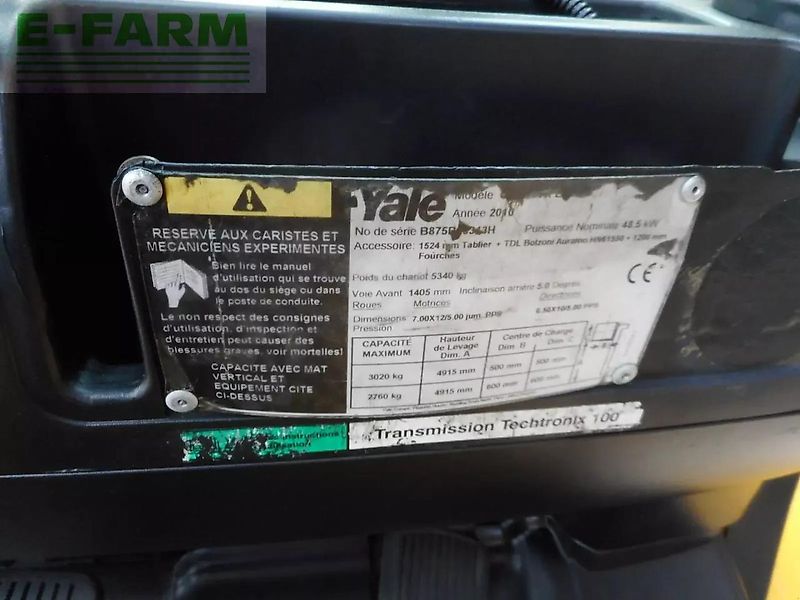 Yale gdp35vx triplex 4,9m + ss + zwillingsreifen