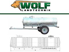 Wolf-Landtechnik GmbH Wasserfass MINI 1000L (Fahrwerk optional)