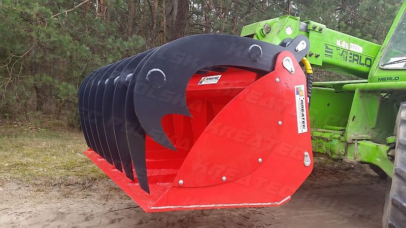 KREATEC Silagebeißschaufel HEAVY für Teleskoplader, mit Hardox 500 Schurfleiste, 4 Lagerpunkten