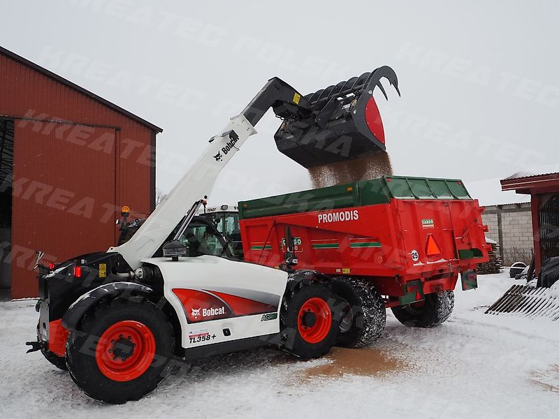 KREATEC Silagebeißschaufel HEAVY für Teleskoplader, mit Hardox 500 Schurfleiste, 4 Lagerpunkten