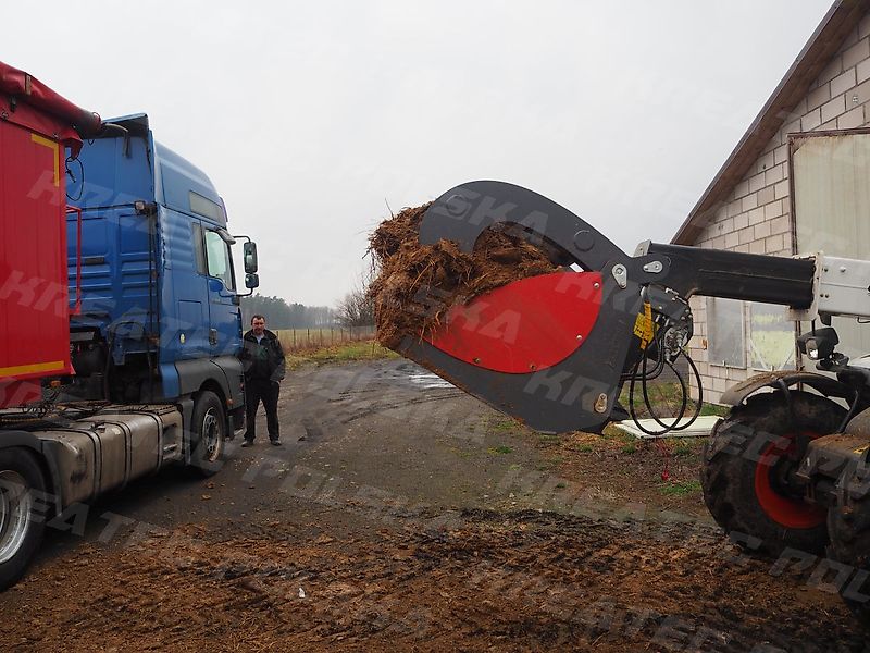 KREATEC Silagebeißschaufel HEAVY für Teleskoplader, mit Hardox 500 Schurfleiste, 4 Lagerpunkten