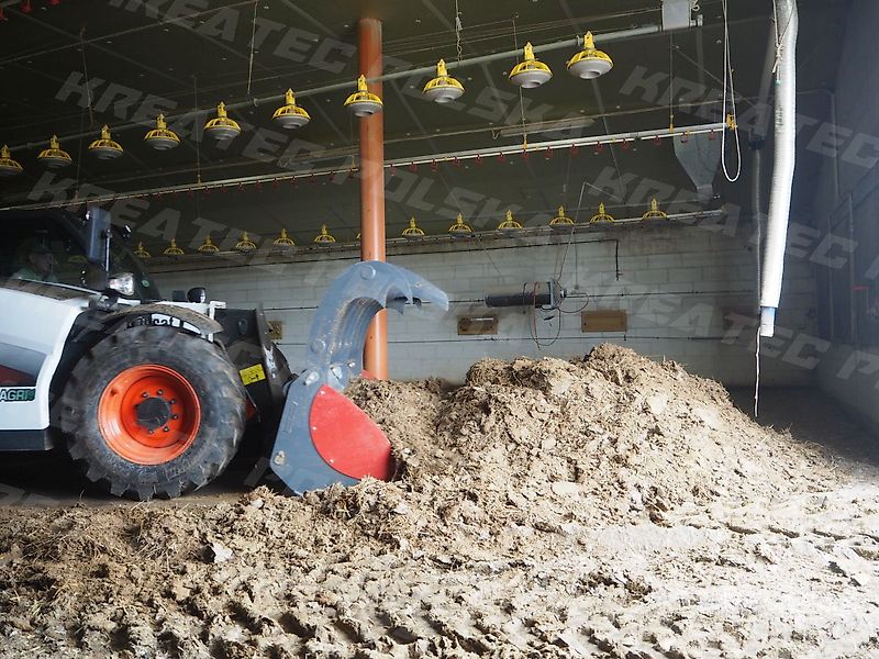 KREATEC Silagebeißschaufel HEAVY für Teleskoplader, mit Hardox 500 Schurfleiste, 4 Lagerpunkten