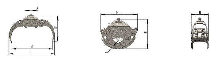 Holzgreifer Forstgreifer HWG800.30 1,5-2,5t Klasse inkl. Rotartor