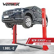 Zwei-Säulen-Hebebühne “New Jersey“ 4 Tonnen mit 230 V Anschluss
